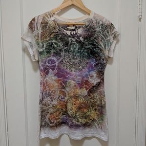 G Girl | Burnout colorful casual tshirt- size XL